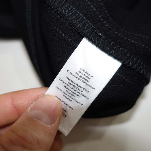 Talbots Women's Shift Dress Size 3X Petite NWT Short Sleeves Maxi Length Black - Picture 6 of 7